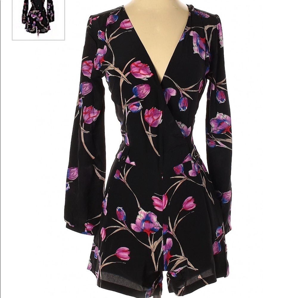 Yumi Kim Black Floral Romper